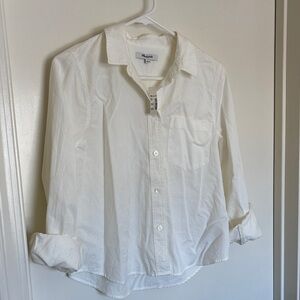 Madewell Classic White Button Down shirt Women’s Small
